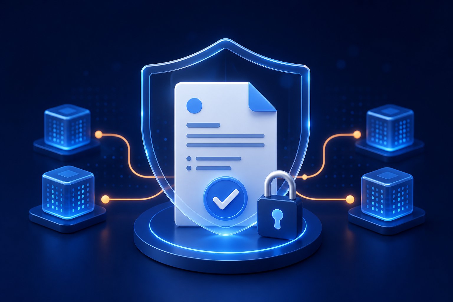 Data privacy and secure information handling illustration